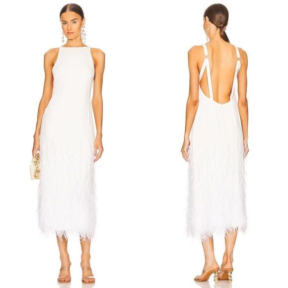 Cult Gaia AJA feather Gown US4 - Picture 4 of 12